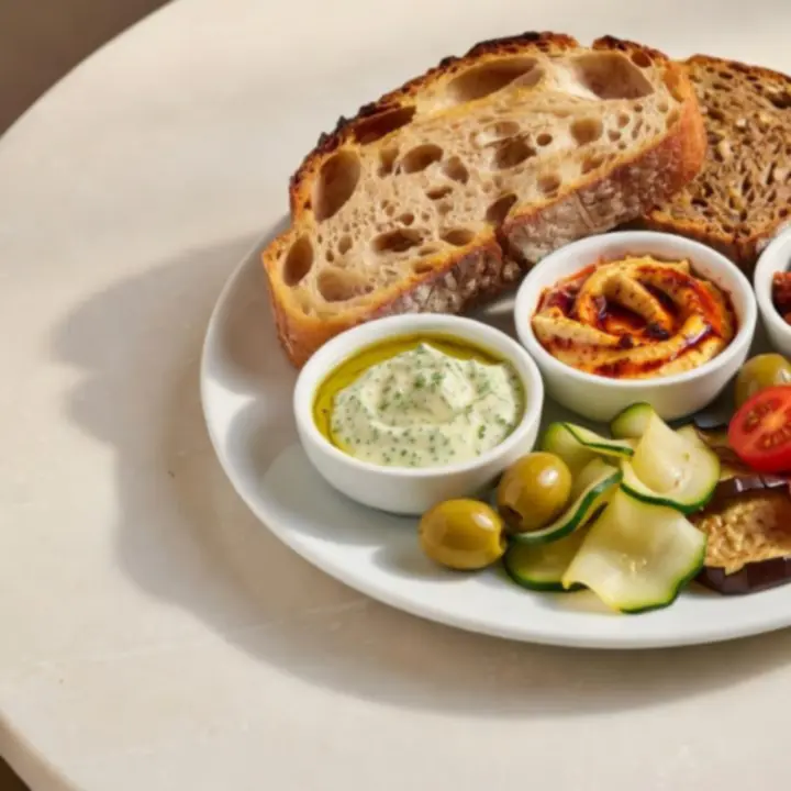 Small starter plates with seasonal Australian produce